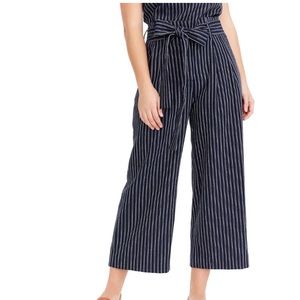 JCrew women’s navy/white (point sur) paperbag pant